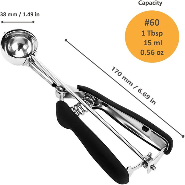 LLESCA Cookie Scoop Stainless Steel Trigger Release-4