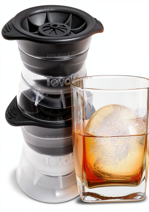 Tovolo Ice Ball Maker 2 Pack Leak Proof Stackable Whiskey-0