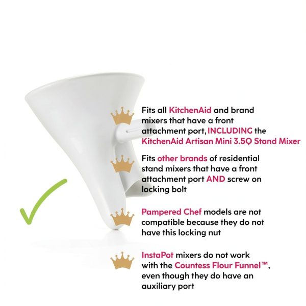 Countess Flour Funnel Stand Mixer Attachment Dishwasher Safe-4