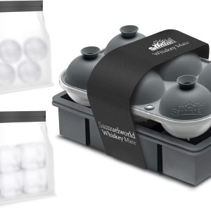 Samuelworld Silicone Ice Cube Tray Spheres and Cubes-0