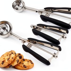 LLESCA Cookie Scoop Set Stainless Steel Dishwasher Safe-0