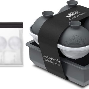 Samuelworld Silicone Ice Cube Trays Spheres and Cubes-0