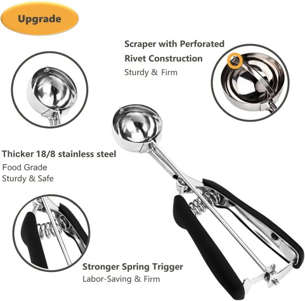 LLESCA Cookie Scoop Stainless Steel Trigger Release-2