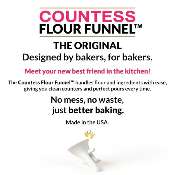 Countess Flour Funnel Stand Mixer Attachment Dishwasher Safe-2