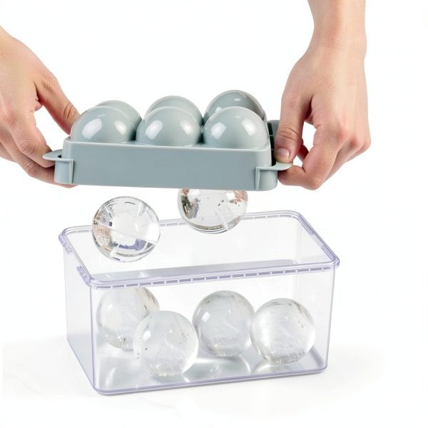WIBIMEN Ice Ball Mold Plastic Round Balls for Cocktails-1