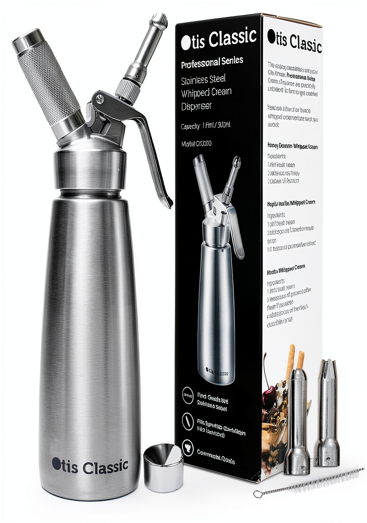 Otis Classic cream charger dispenser on a kitchen counter