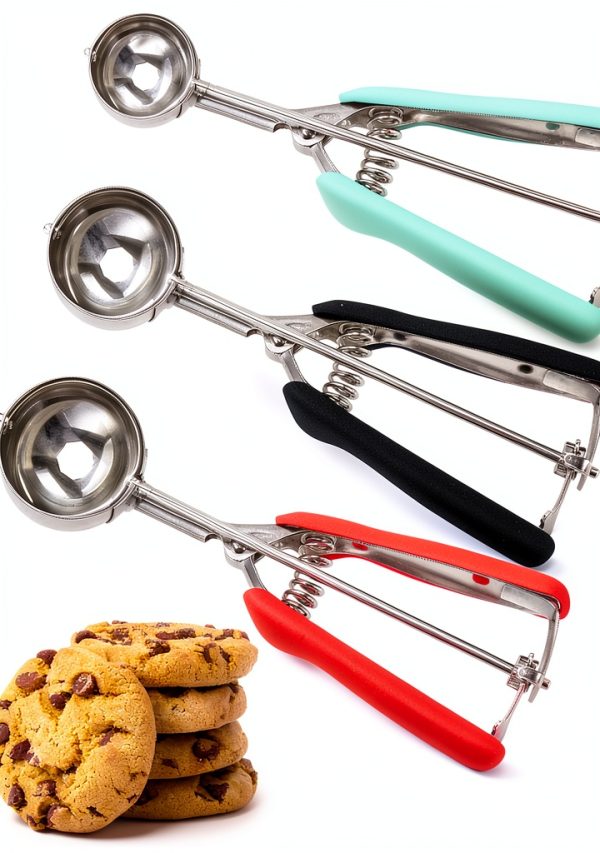 JUNADAEL J Cookie Scoops Stainless Steel Trigger Release Set-0