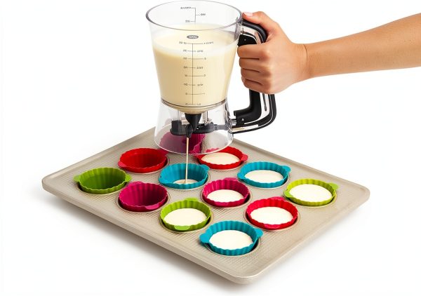 OXO Batter Dispenser Drip Free Valve BPA Free Kitchen Tool-5
