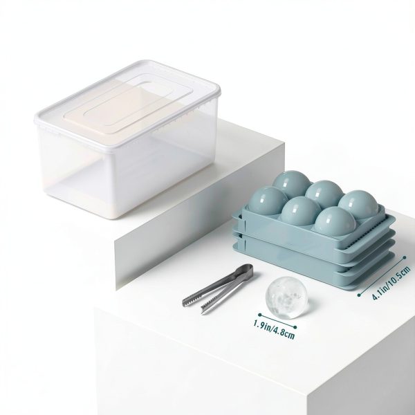 WIBIMEN Ice Ball Mold Plastic Round Balls for Cocktails-4