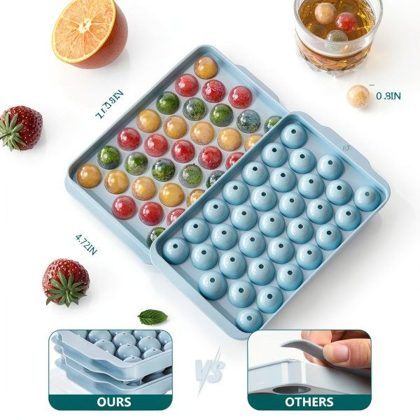 Optish Ice Cube Tray Round Balls Food Grade PP Dishwasher-1