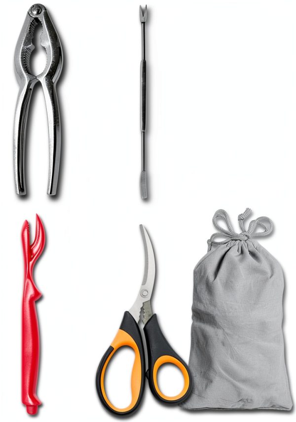 Hiware Seafood Tools Set Zinc Alloy Crackers Stainless Steel-1