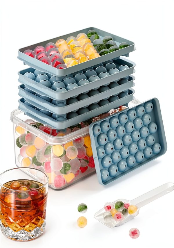 Optish Ice Cube Tray Round Balls Food Grade PP Dishwasher-0