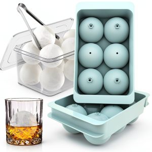 WIBIMEN Ice Ball Mold Plastic Round Balls for Cocktails-0