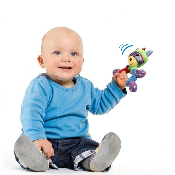 HAHA Baby Animal Plush Rattle Teether HA-RT-003 Soft Multi‑Texture-2