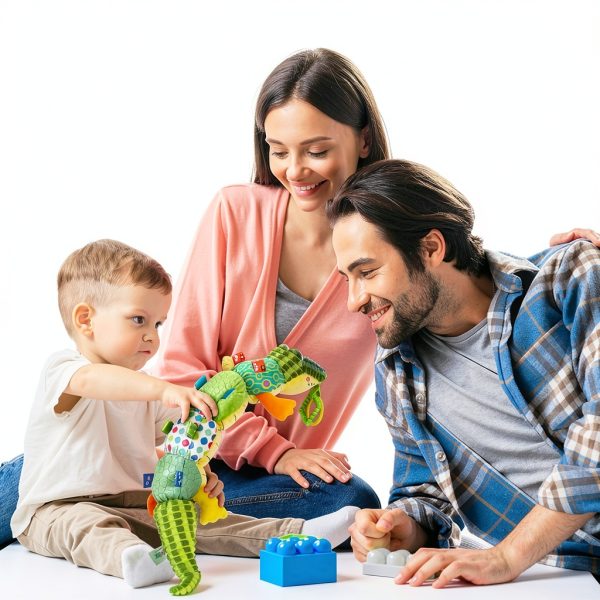 JollyBaby 4-in-1 Baby Musical Plush Rattle-5