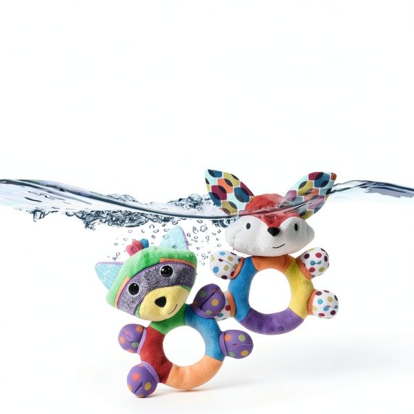 HAHA Baby Animal Plush Rattle Teether HA-RT-003 Soft Multi‑Texture-5
