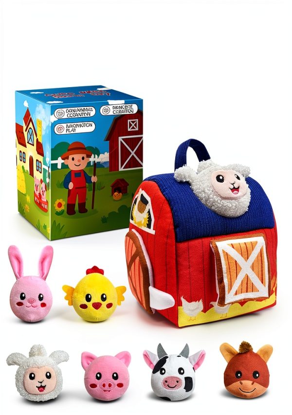 Gagule Plush Farm Barn Toy Soft Sensory Playset-5