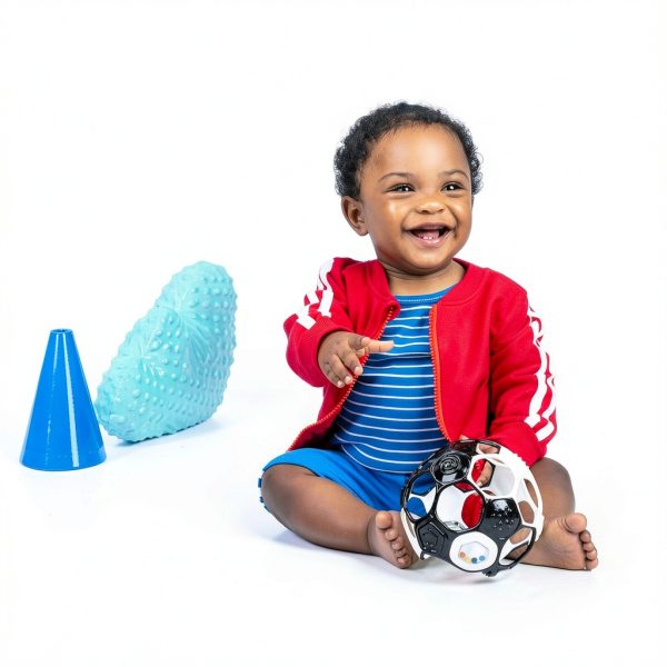 Bright Starts Grippin Goals Rattle Ball BPA Free Plastic Toy for-6