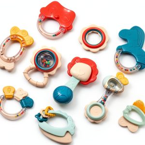 LIGAO Baby Rattle Teether Set Non Toxic Animal-0