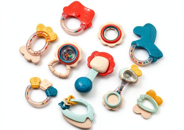LIGAO Baby Rattle Teether Set Non Toxic Animal-0