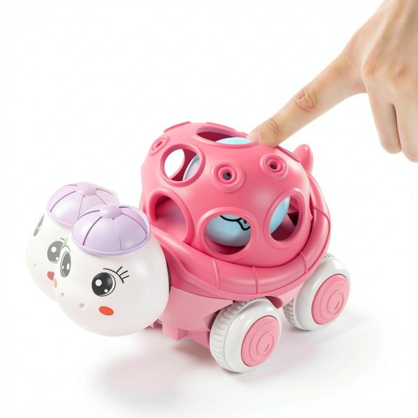 xFFFun 3-in-1 Baby Push Car Set 3 Pack Pink Turtle Blue Truck 12-18 Mo-3