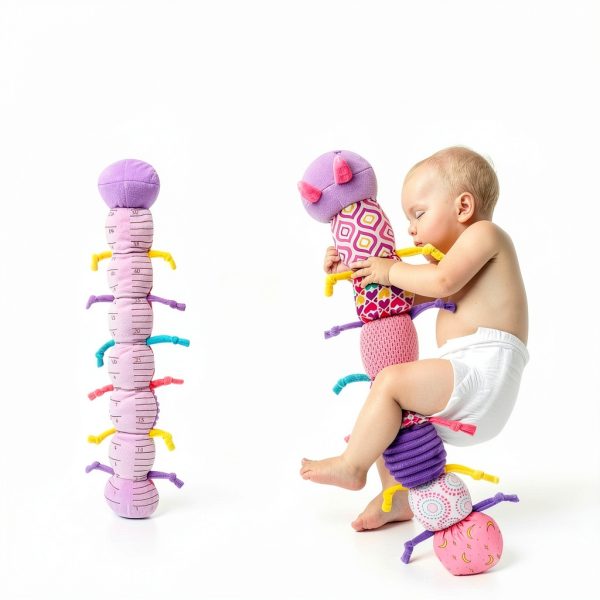 JollyBaby Musical Plush Toy 4-in-1 Animal Rattle with Crinkle-3