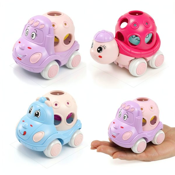 xFFFun 3-in-1 Baby Push Car Set 3 Pack Pink Turtle Blue Truck 12-18 Mo-7