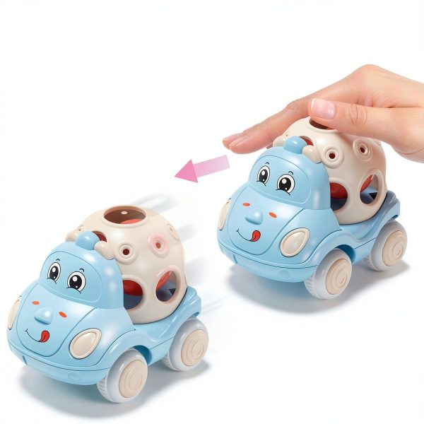 xFFFun 3-in-1 Baby Push Car Set 3 Pack Pink Turtle Blue Truck 12-18 Mo-2