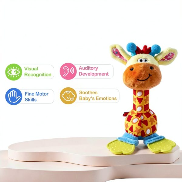 HUADADA Baby Rattle Plush Toy – Soft Cotton‑Polyester Cartoon-4