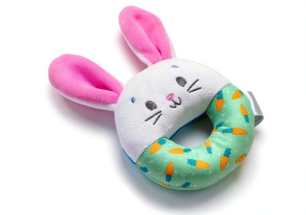 Ms Rachel plush baby rattle BPA-Free Chewable Ears 7x8.7 in-1