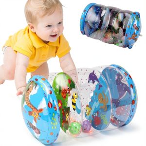 Thremhoo Jumbo Baby Roller Toy with Glow Sequin and Rattling Balls-0