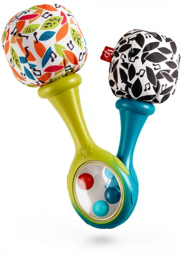 Fisher-Price Newborn Rattle Maracas Set of 2 – BPA Free Plastic Baby-0