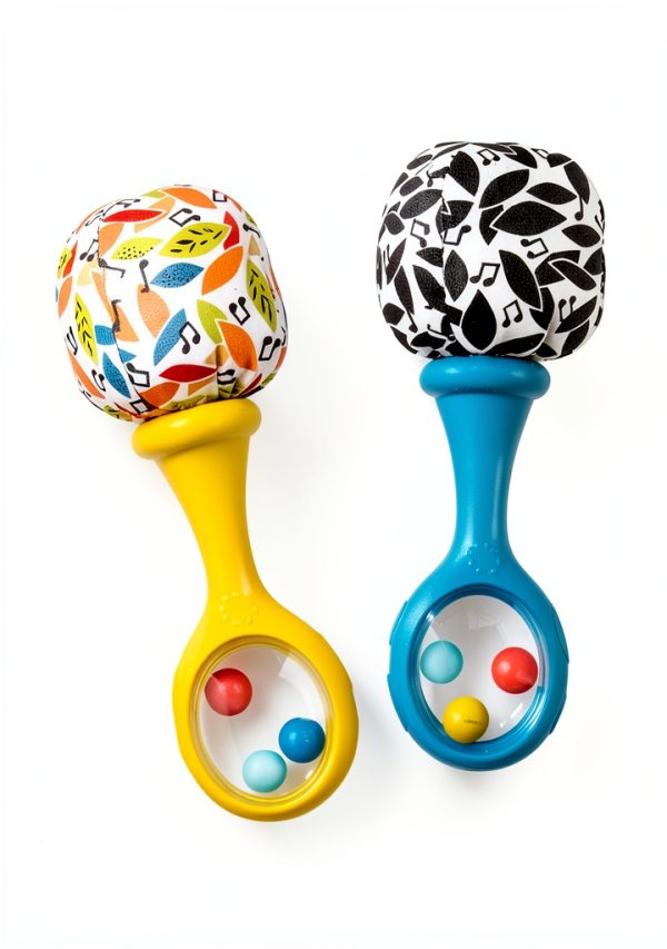 Fisher-Price Newborn Rattle Maracas Set of 2 – BPA Free Plastic Baby-5