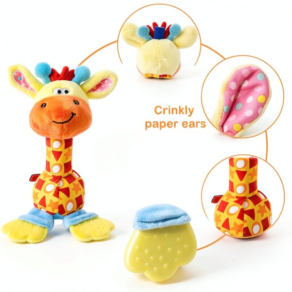 HUADADA Baby Rattle Plush Toy – Soft Cotton‑Polyester Cartoon-2