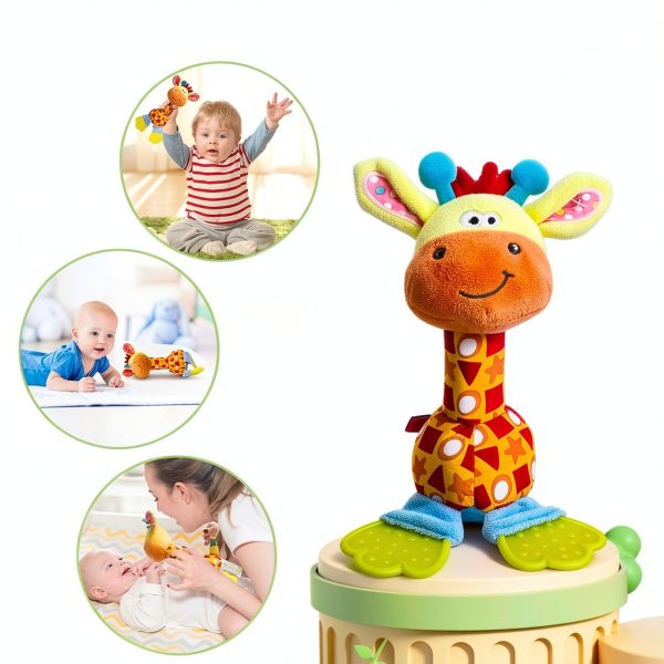 HUADADA Baby Rattle Plush Toy – Soft Cotton‑Polyester Cartoon-5