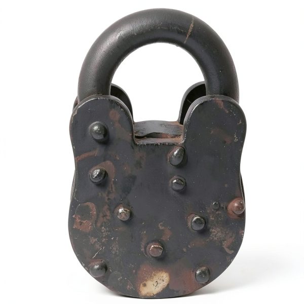 Folsom 1880 California State Prison Cast Iron Lock Keys Brass Tag with Antique Finish (4" x 2.5")-3
