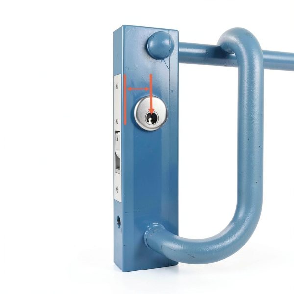 AIsecure Storefront Door Lock Hook Deadbolt Silver 1.1/2" Backset-1