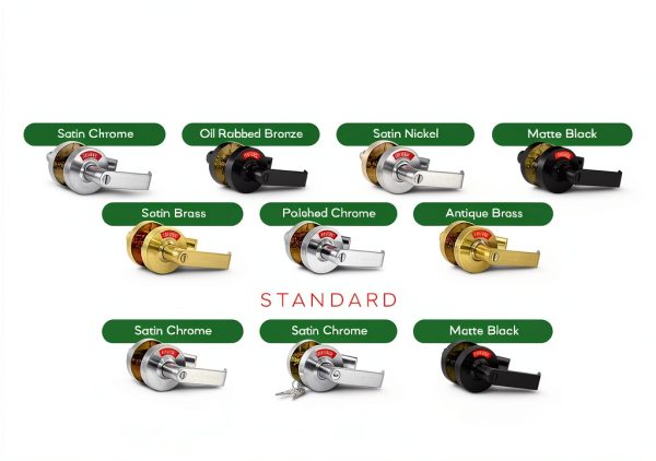 Commercial Door Lock VIZILOK Satin Chrome Heavy Duty Privacy Indicator-5
