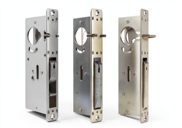 AIsecure Storefront Door Lock Hook Deadbolt Silver 1.1/2" Backset-3