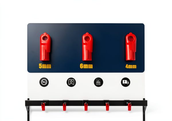 Hook Lock 100 Pcs Retail Anti-Theft Peg Locks by HILLSNSEA Red 5MM-1