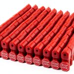 Stop Locks 100pcs Opaeroo Red 8mm Plastic Peg Hook Locks for Retail-0
