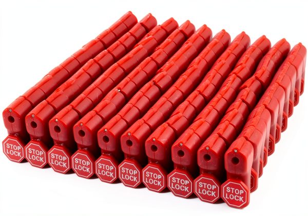 Stop Locks 100pcs Opaeroo Red 8mm Plastic Peg Hook Locks for Retail-0