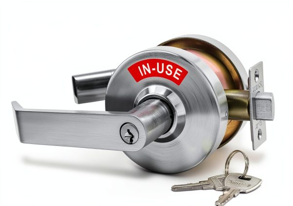 Commercial Door Lock VIZILOK Satin Chrome Heavy Duty Privacy Indicator-0