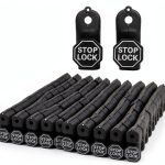 Stop Locks 100pcs Opaeroo Plastic Retail Hook Locks Black 4mm-0