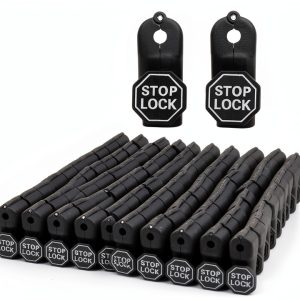 Stop Locks 100pcs Opaeroo Plastic Retail Hook Locks Black 4mm-0