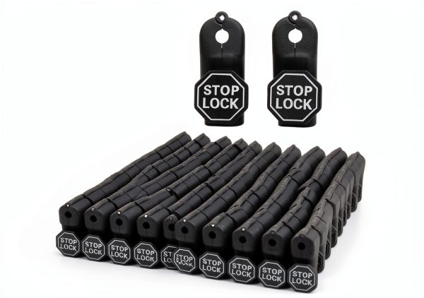 Stop Locks 100pcs Opaeroo Plastic Retail Hook Locks Black 4mm-0