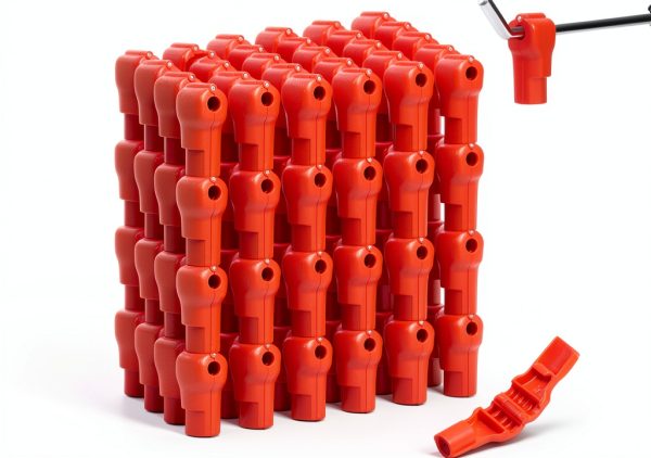 120 Packs Peg Hook Locks, 6 mm Plastic Magnet Security Red Stop Lock Anti-Theft Pegboard Display Hook Locks for Retail Shop and Shopping Center-0